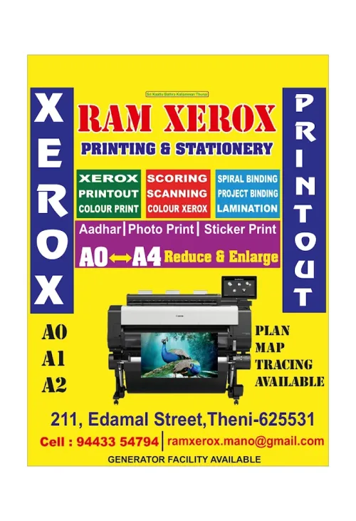 Ram Computer Xerox &, Stationery Mart logo